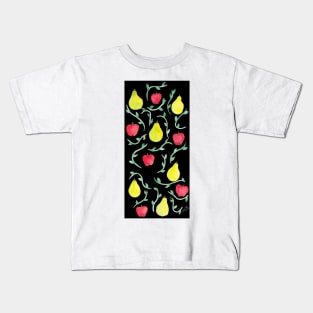 Orchard on Black Pattern Kids T-Shirt